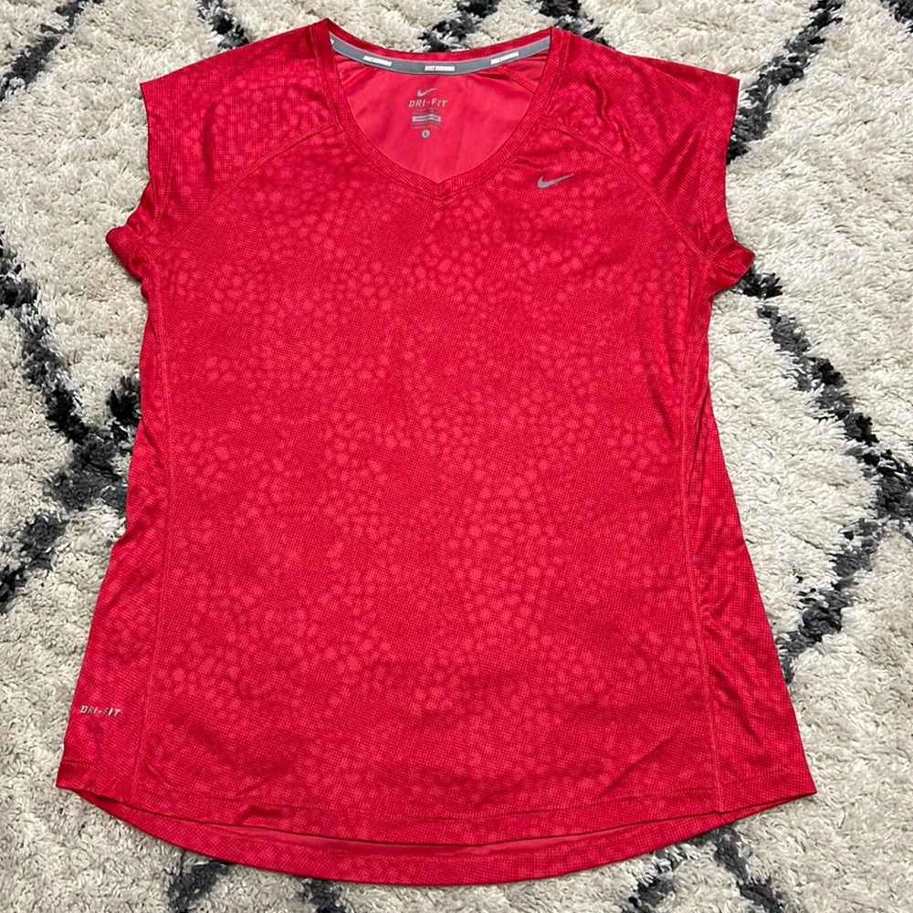 Pink Nike Running Cap Sleeve Top Size Large